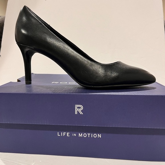Rockport Shoes - Rockport Womens 9M Dress Pump Heel Leather Juliet Cushioning Business Staple